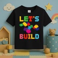 Block Brick Building LetS Build Master Builder Toys Kids Toddler T-Shirt thumb 3