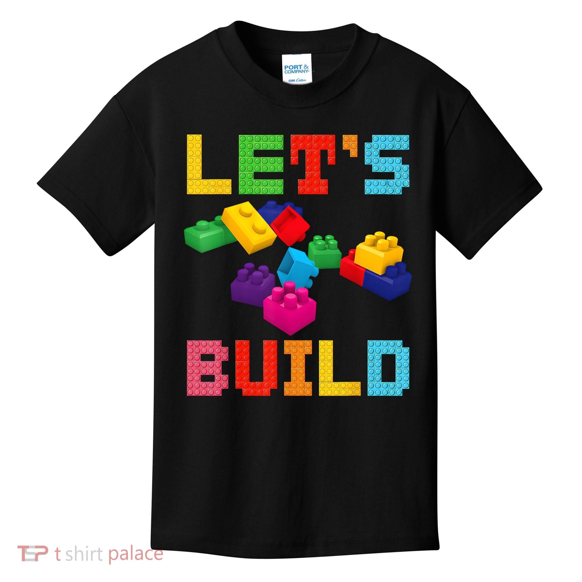 Block Brick Building LetS Build Master Builder Toys Kids Kids T-Shirt