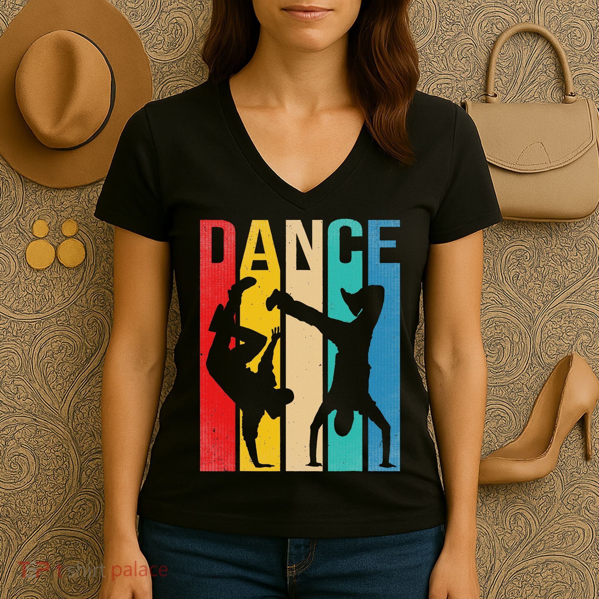 Breakdancing B Boy Dance Breakdance Dancer Gift Women's V-Neck T-Shirt