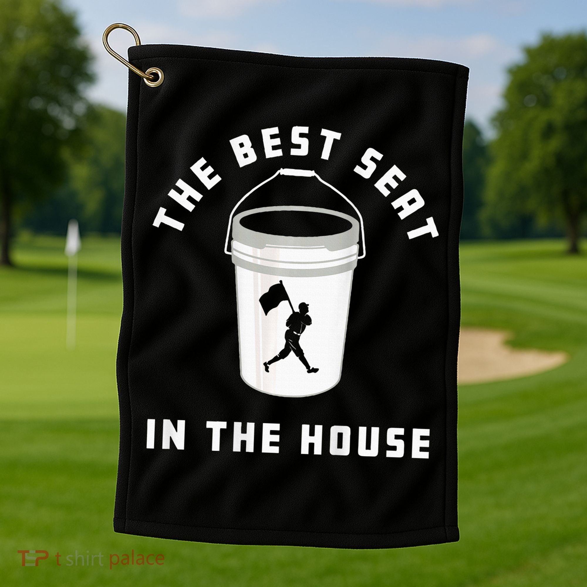 Baseball Bucket Baseball Lovers The Best Seat In The House Golf Towel