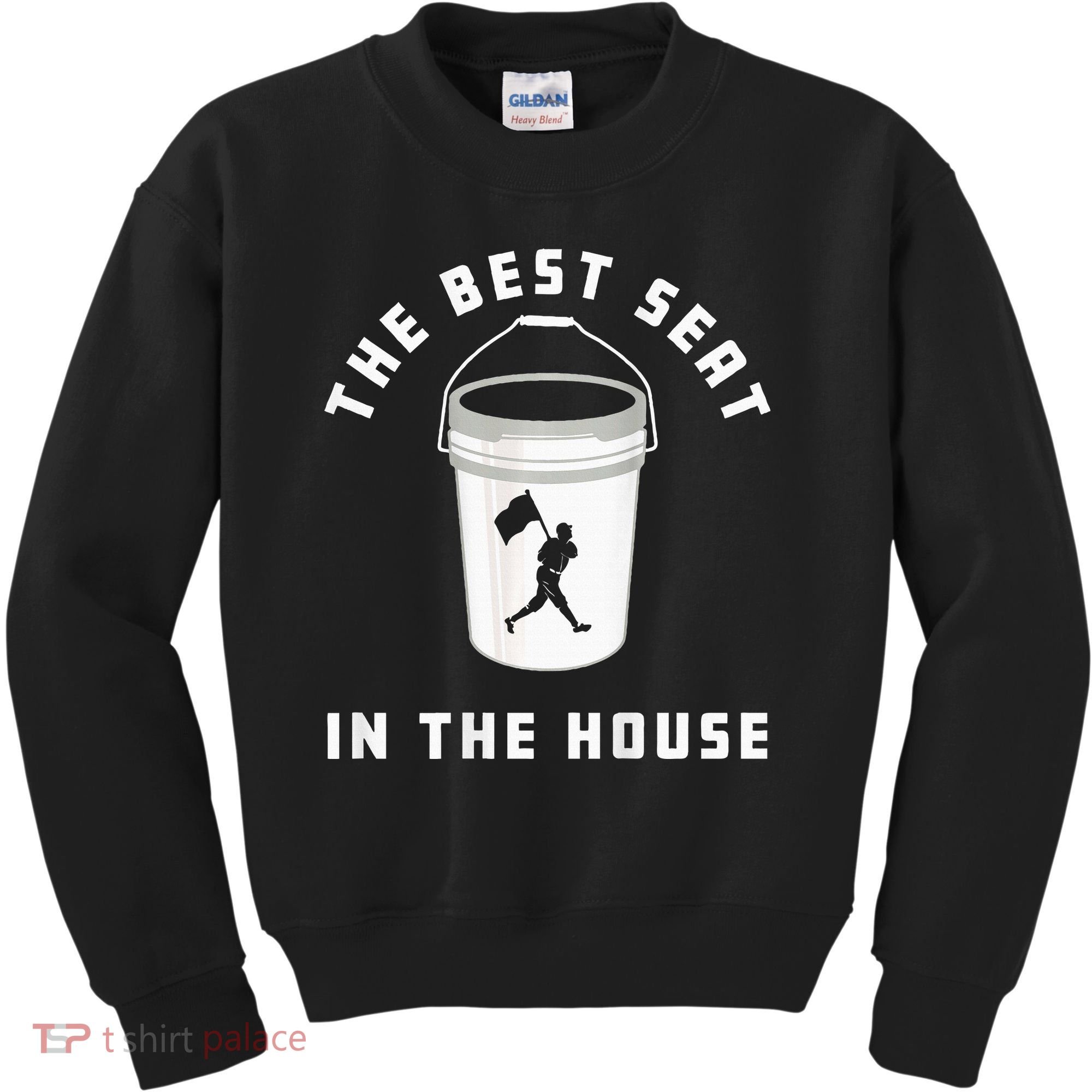 Baseball Bucket Baseball Lovers The Best Seat In The House Kids Sweatshirt