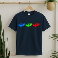 Building Blocks Bricks Master Builder Engineer Construction T-Shirt thumb 2