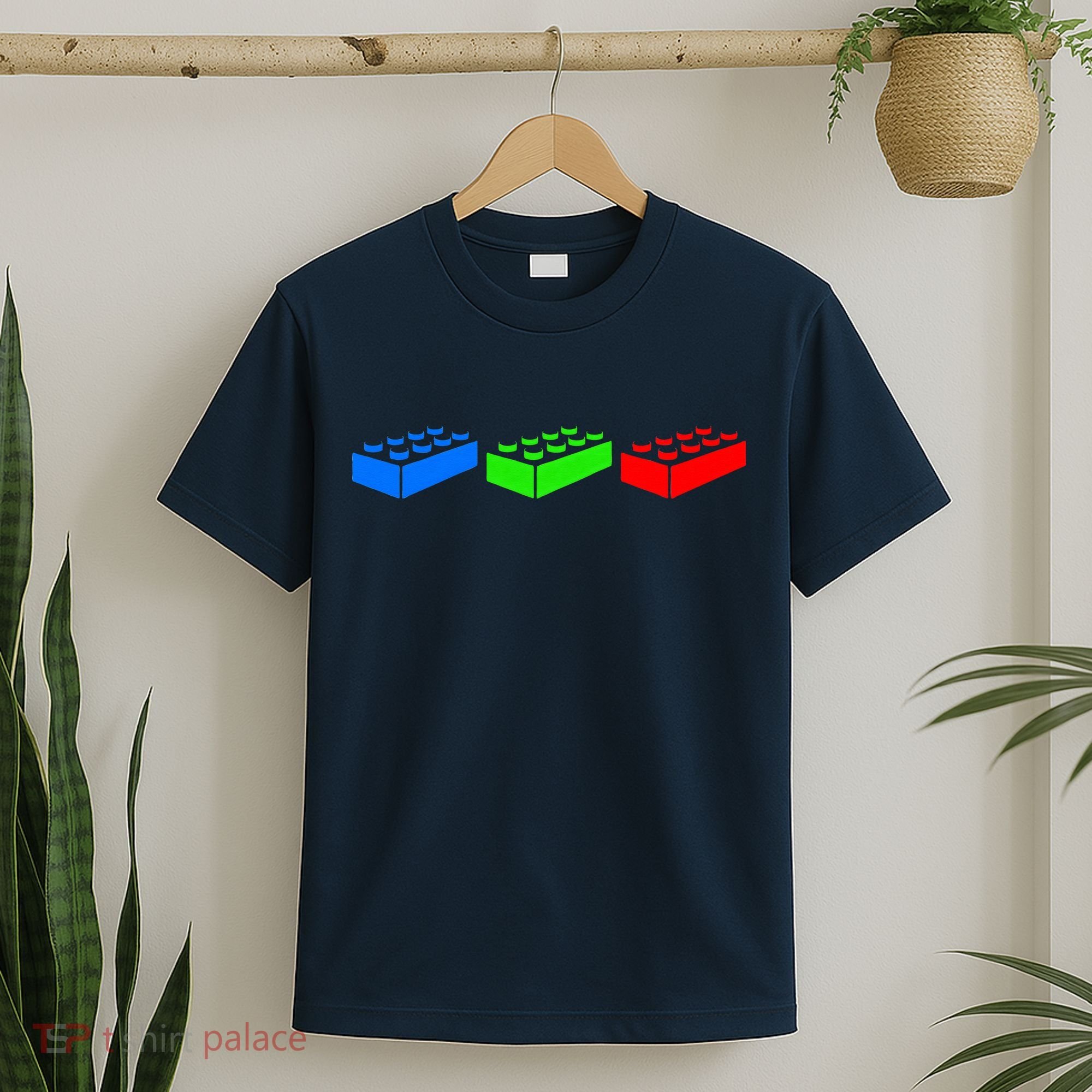 Building Blocks Bricks Master Builder Engineer Construction T-Shirt