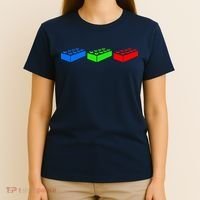Building Blocks Bricks Master Builder Engineer Construction T-Shirt thumb 4
