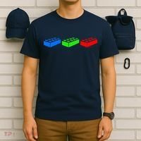 Building Blocks Bricks Master Builder Engineer Construction T-Shirt thumb 6