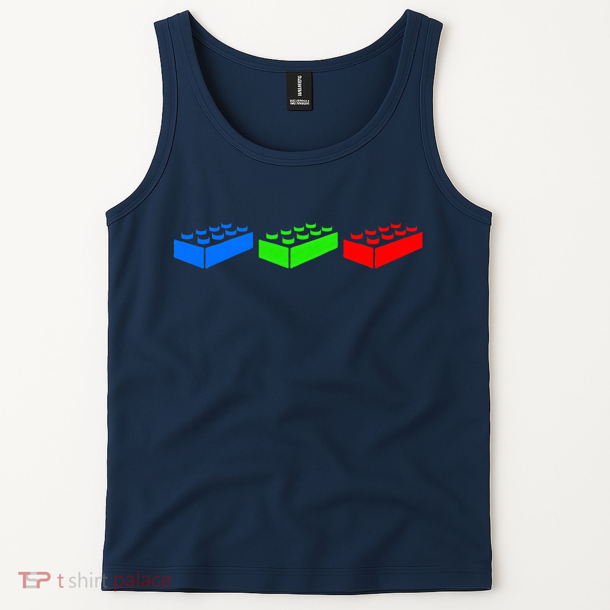 Building Blocks Bricks Master Builder Engineer Construction Tank Top