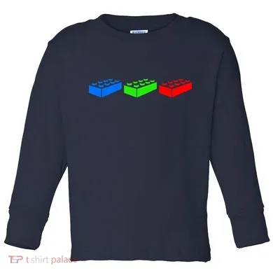 Building Blocks Bricks Master Builder Engineer Construction Toddler Long Sleeve