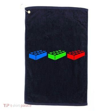 Building Blocks Bricks Master Builder Engineer Construction Golf Towel