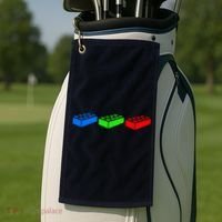 Building Blocks Bricks Master Builder Engineer Construction Golf Towel thumb 2