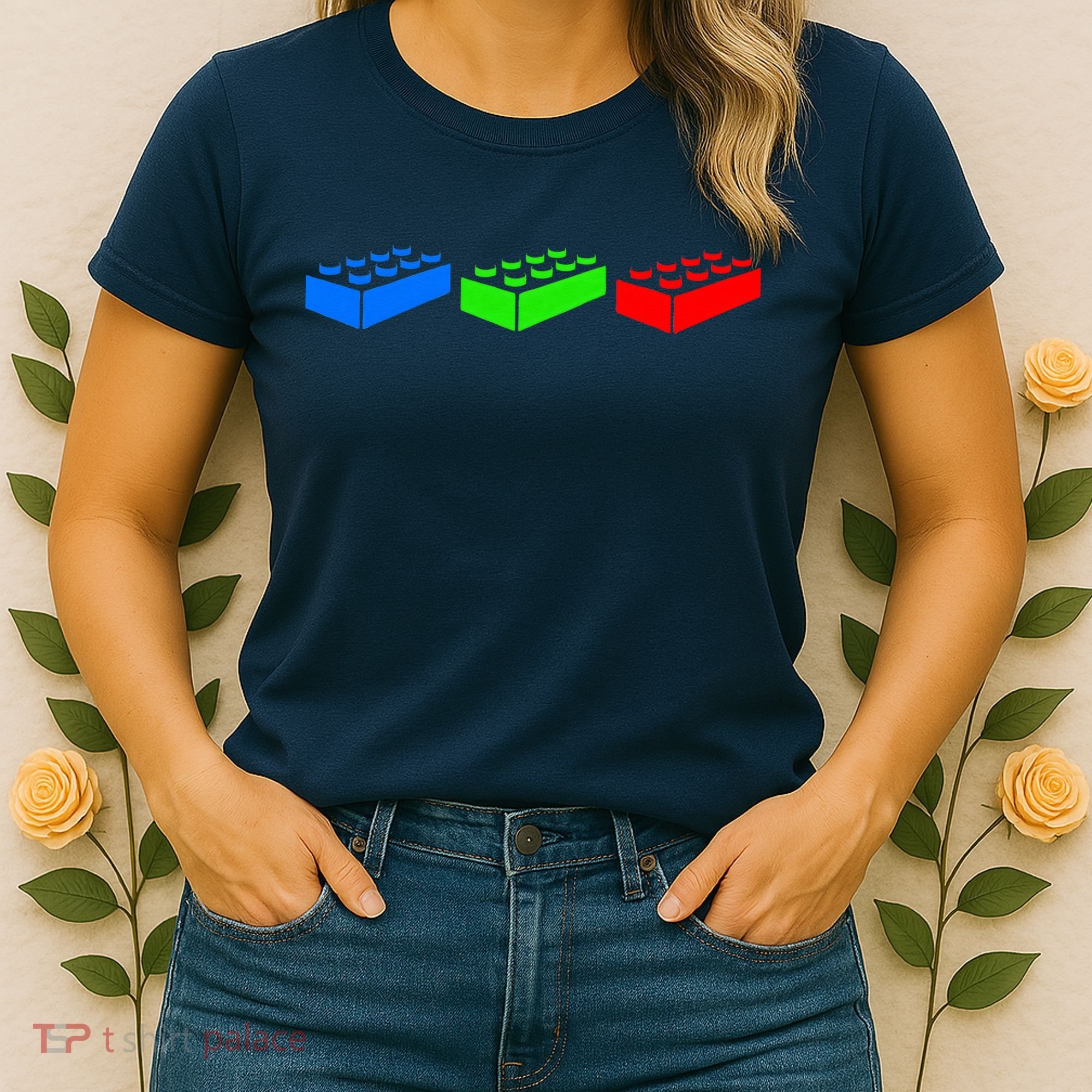 Building Blocks Bricks Master Builder Engineer Construction Women's T-Shirt