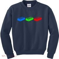 Building Blocks Bricks Master Builder Engineer Construction Kids Sweatshirt thumb 0