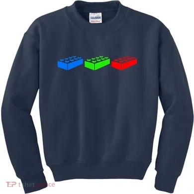 Building Blocks Bricks Master Builder Engineer Construction Kids Sweatshirt