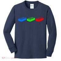 Building Blocks Bricks Master Builder Engineer Construction Kids Long Sleeve Shirt thumb 0