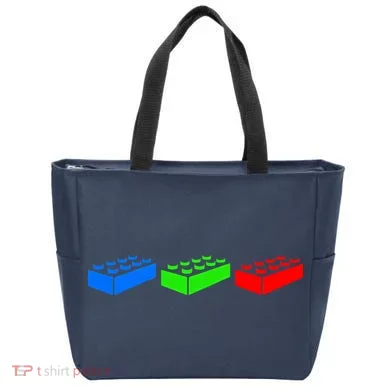 Building Blocks Bricks Master Builder Engineer Construction Tote Bag