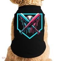 Baseball Bat Baseball Drip Gift Doggie Tank thumb 0
