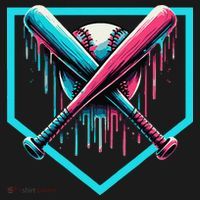 Baseball Bat Baseball Drip Gift Long Sleeve Shirt thumb 2