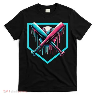 Baseball Bat Baseball Drip Gift T-Shirt