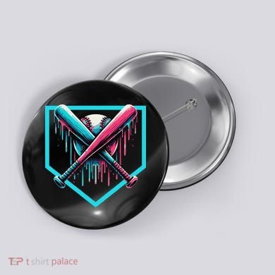 Baseball Bat Baseball Drip Gift Button