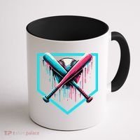 Baseball Bat Baseball Drip Gift Coffee Mug thumb 1
