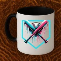 Baseball Bat Baseball Drip Gift Coffee Mug thumb 2
