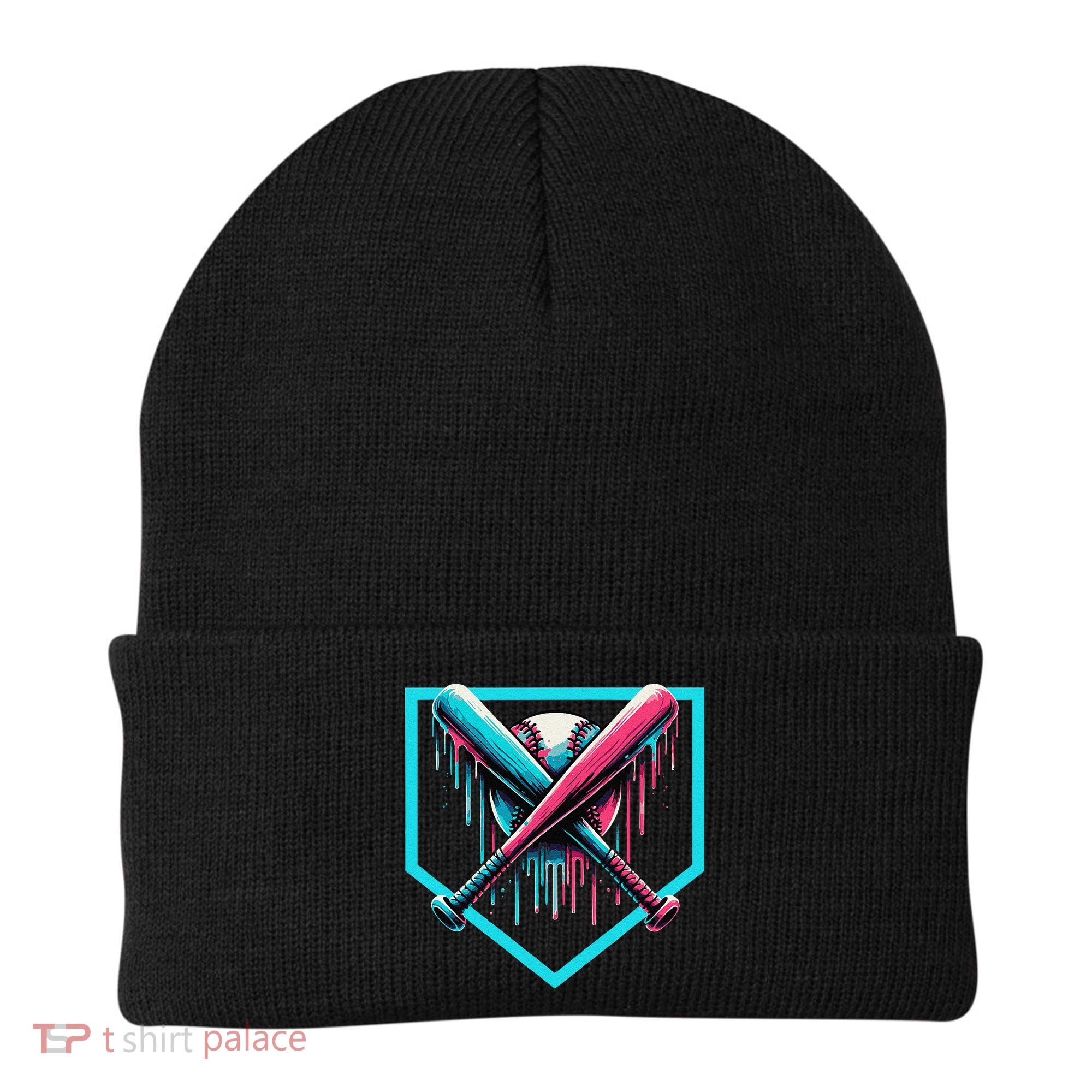 Baseball Bat Baseball Drip Gift Beanie