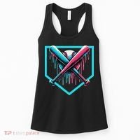Baseball Bat Baseball Drip Gift Women's Tank Top thumb 0