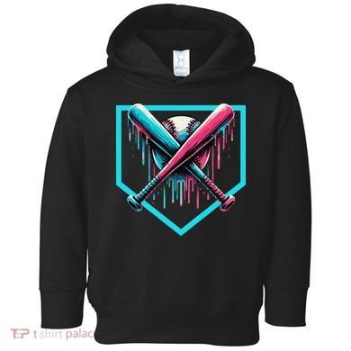 Baseball Bat Baseball Drip Gift Toddler Hoodie
