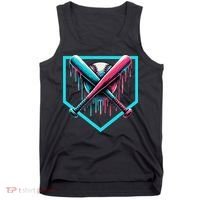 Baseball Bat Baseball Drip Gift Tank Top thumb 0