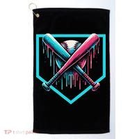 Baseball Bat Baseball Drip Gift Golf Towel thumb 0