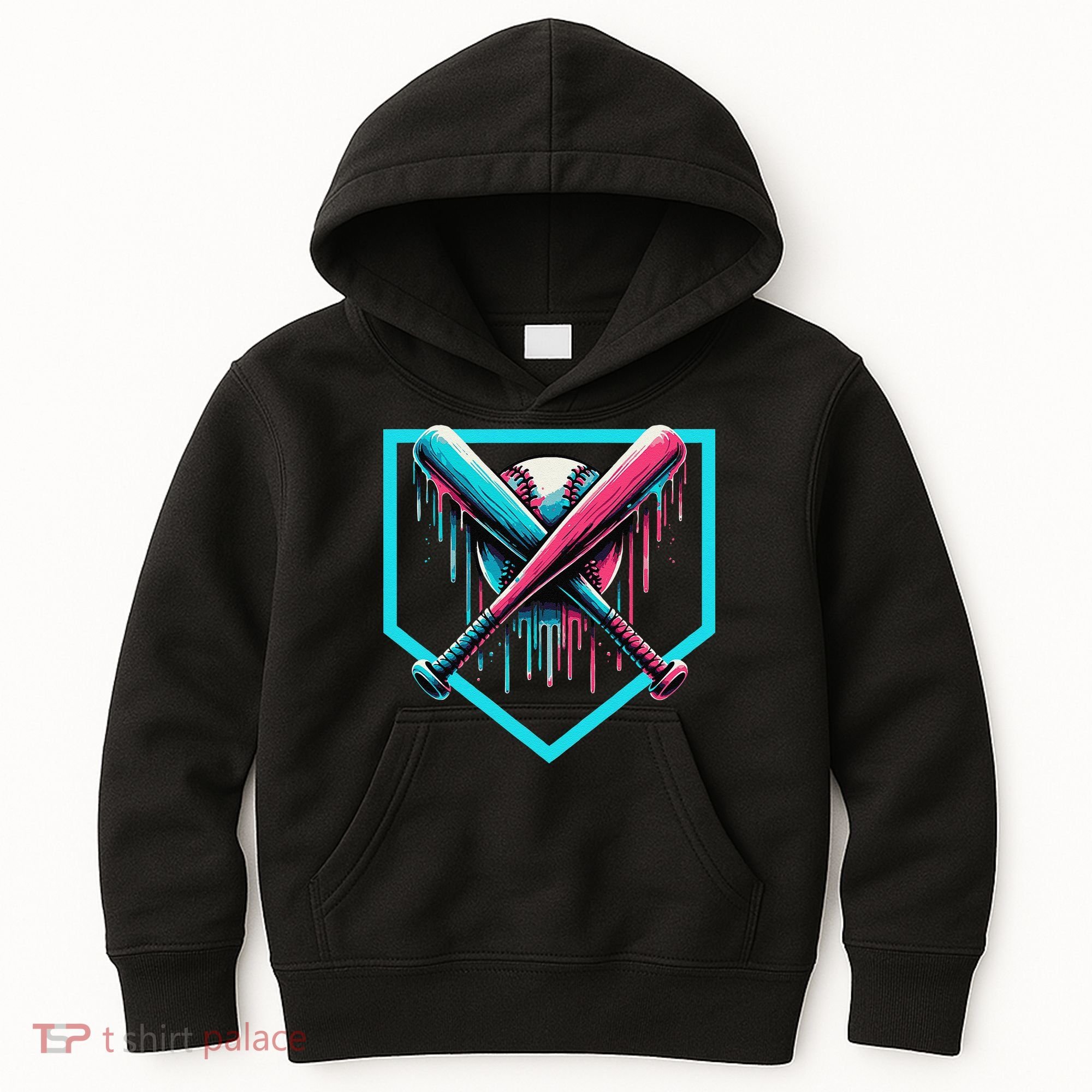 Baseball Bat Baseball Drip Gift Kids Hoodie