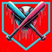 Baseball Bat Baseball Drip Gift Santa Hat thumb 1