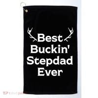 Best Buckin' Bonus Dad Ever Bonus Father Stepdad Great Gift Golf Towel thumb 0