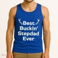 Best Buckin' Bonus Dad Ever Bonus Father Stepdad Great Gift Tank Top thumb 3