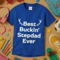 Best Buckin' Bonus Dad Ever Bonus Father Stepdad Great Gift Kids T-Shirt thumb 3