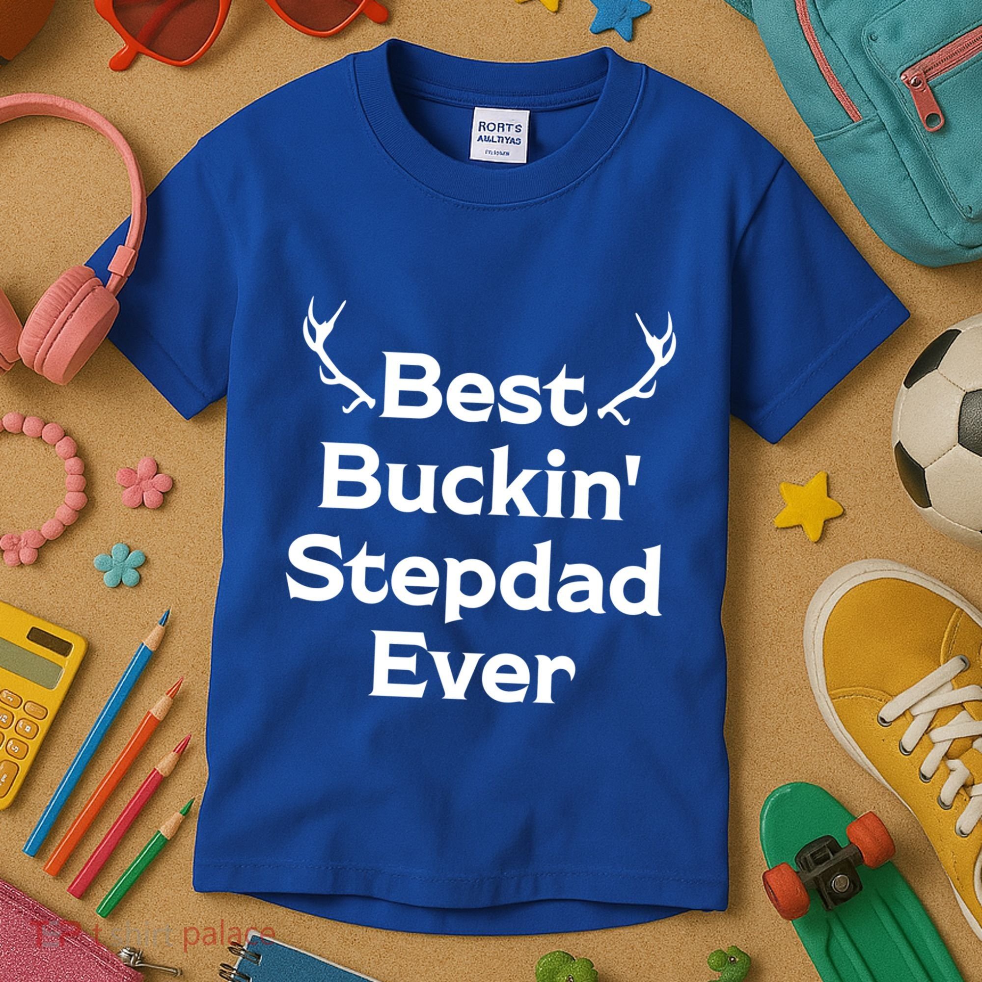 Best Buckin' Bonus Dad Ever Bonus Father Stepdad Great Gift Kids T-Shirt