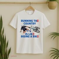 Biden Bike Bicycle Running The Country Is Like Riding A Bike T-Shirt thumb 2