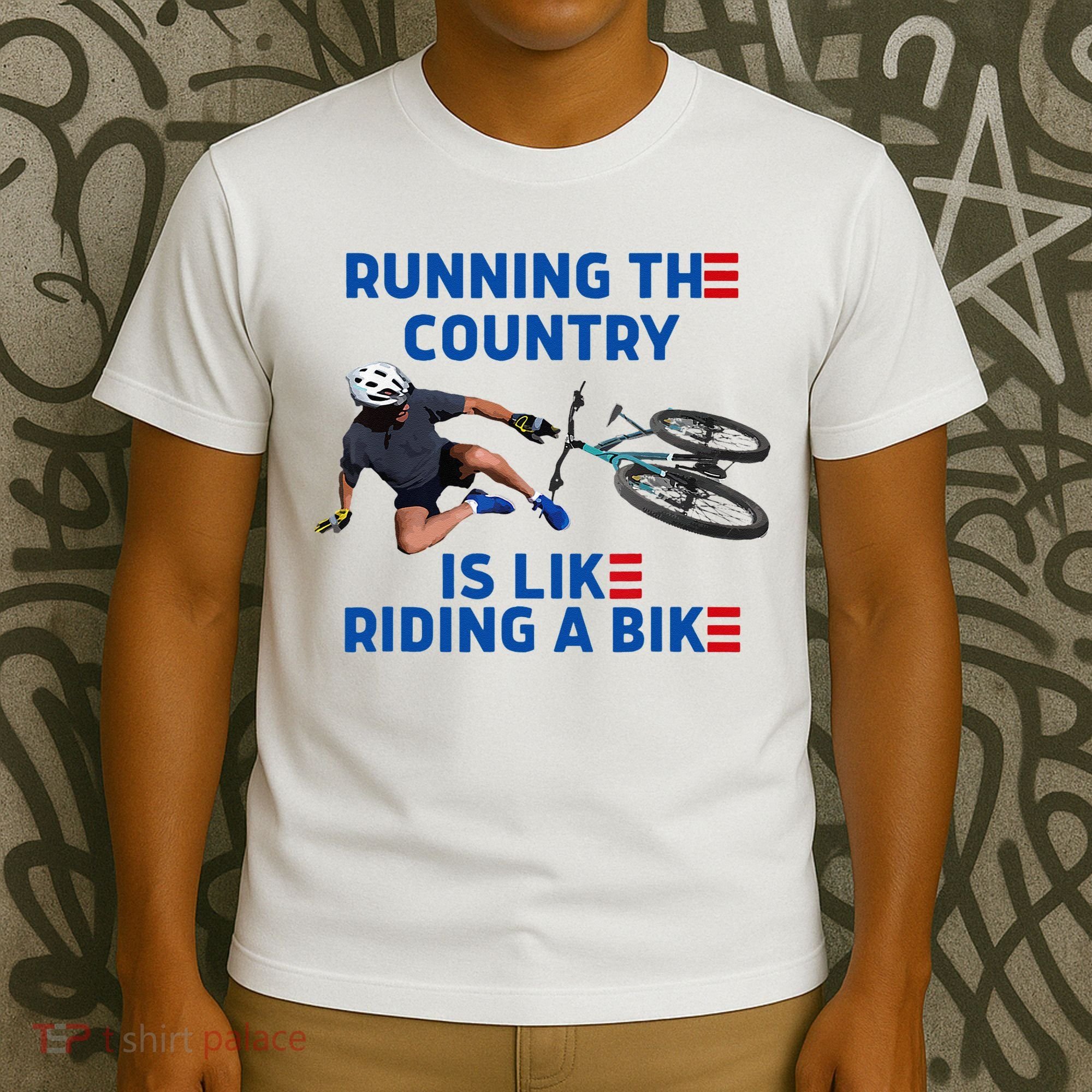 Biden Bike Bicycle Running The Country Is Like Riding A Bike T-Shirt