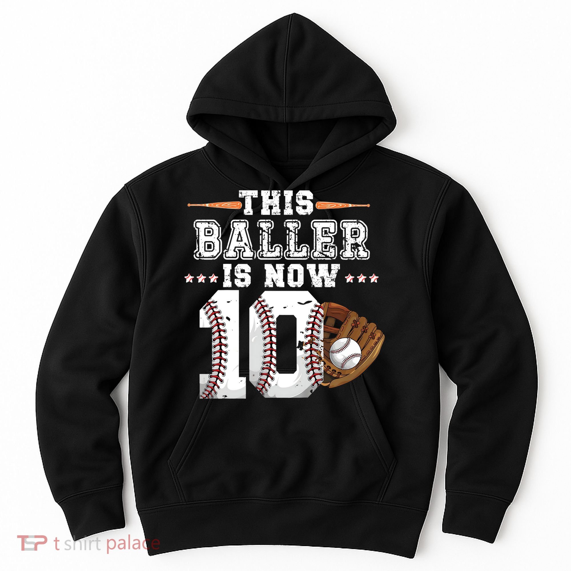 Boy Baseball Birthday age 10 Sports themed birthday Hoodie