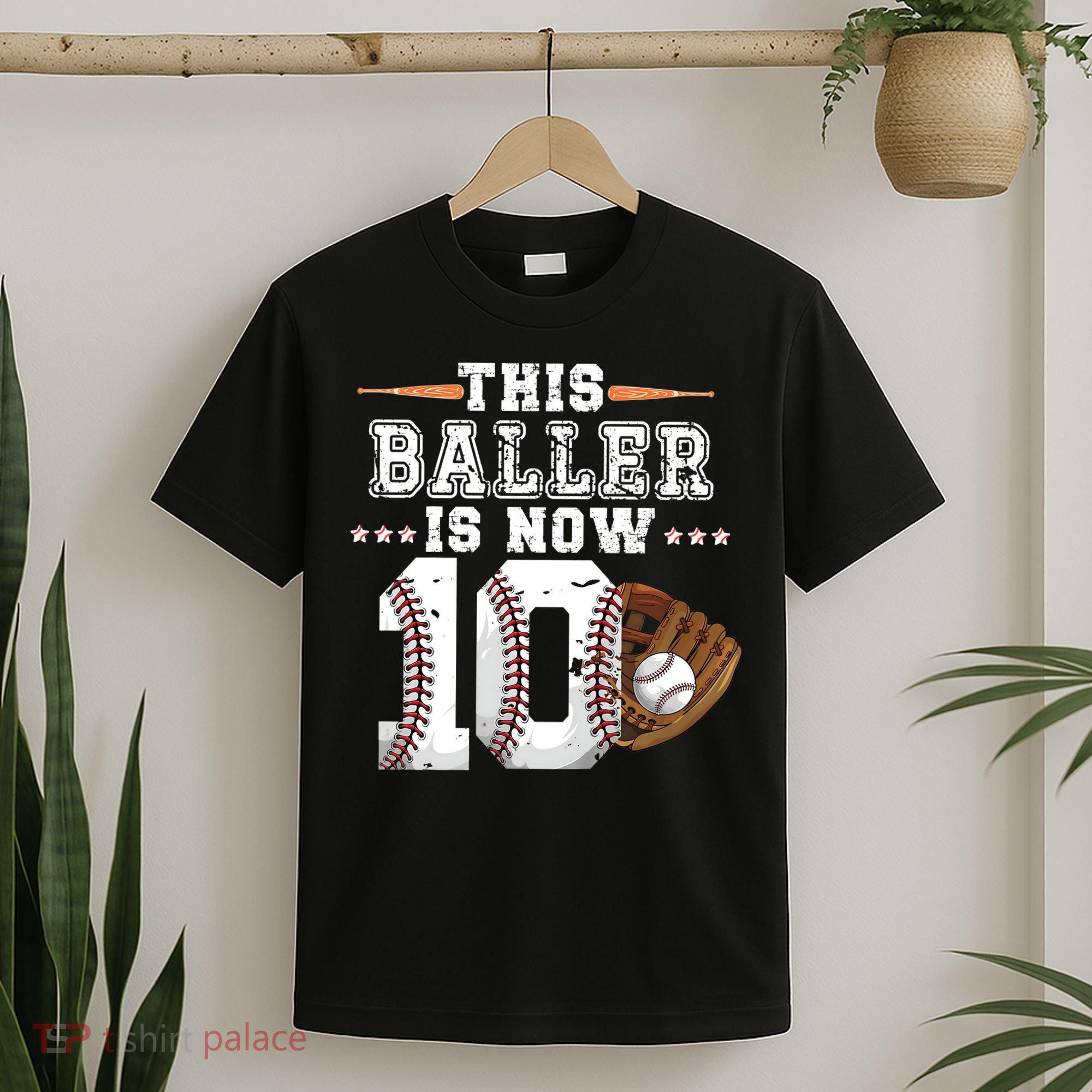 Boy Baseball Birthday age 10 Sports themed birthday T-Shirt