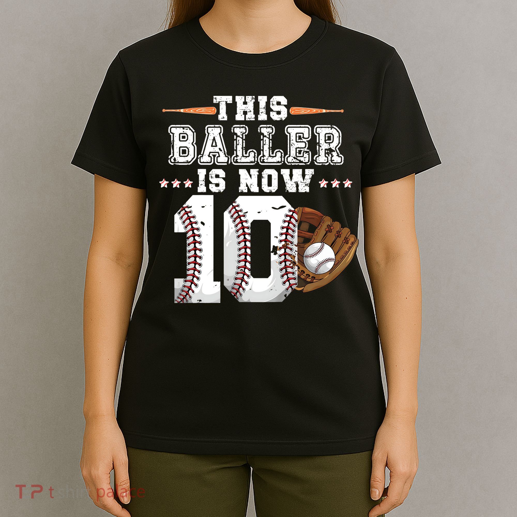 Boy Baseball Birthday age 10 Sports themed birthday T-Shirt