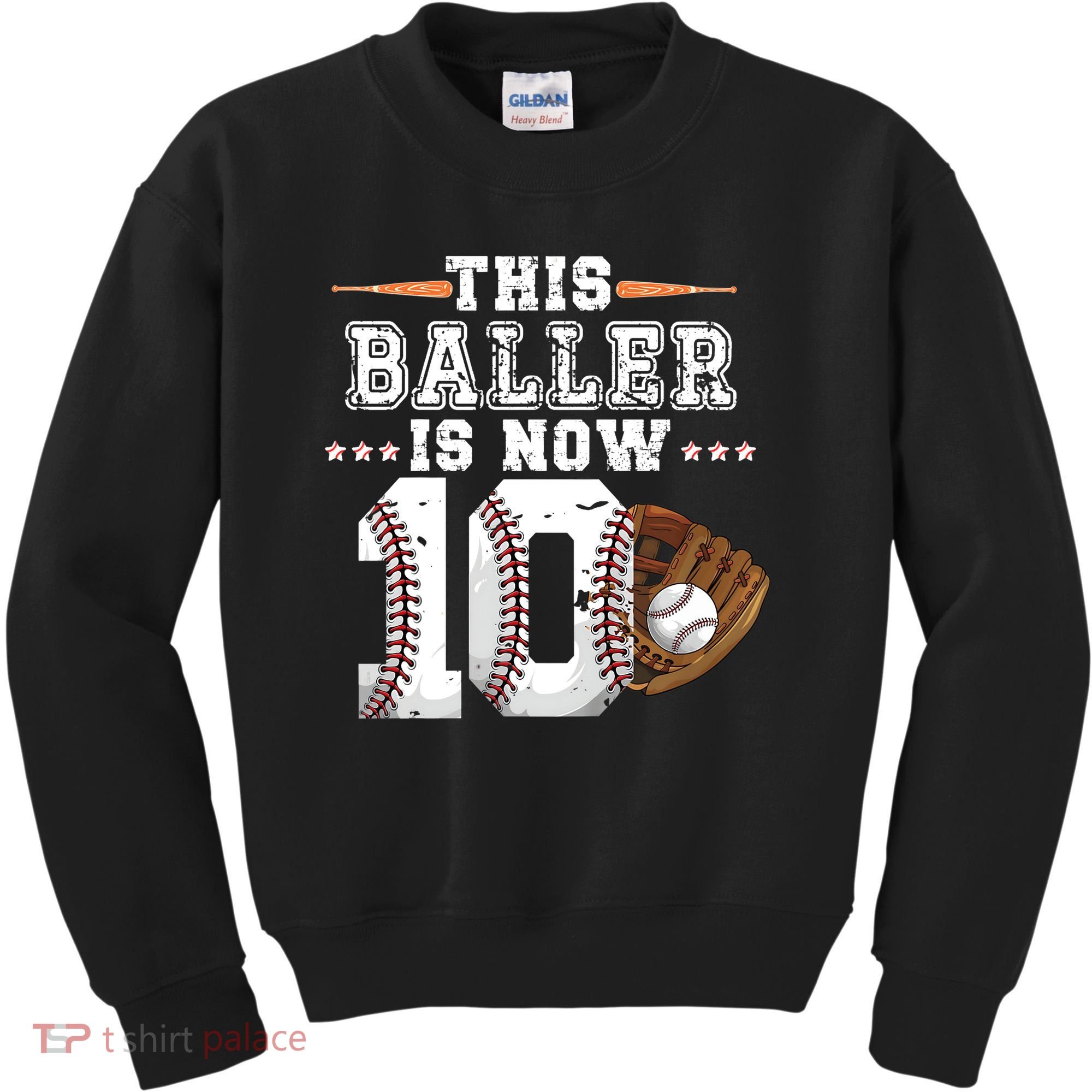 Boy Baseball Birthday age 10 Sports themed birthday Kids Sweatshirt