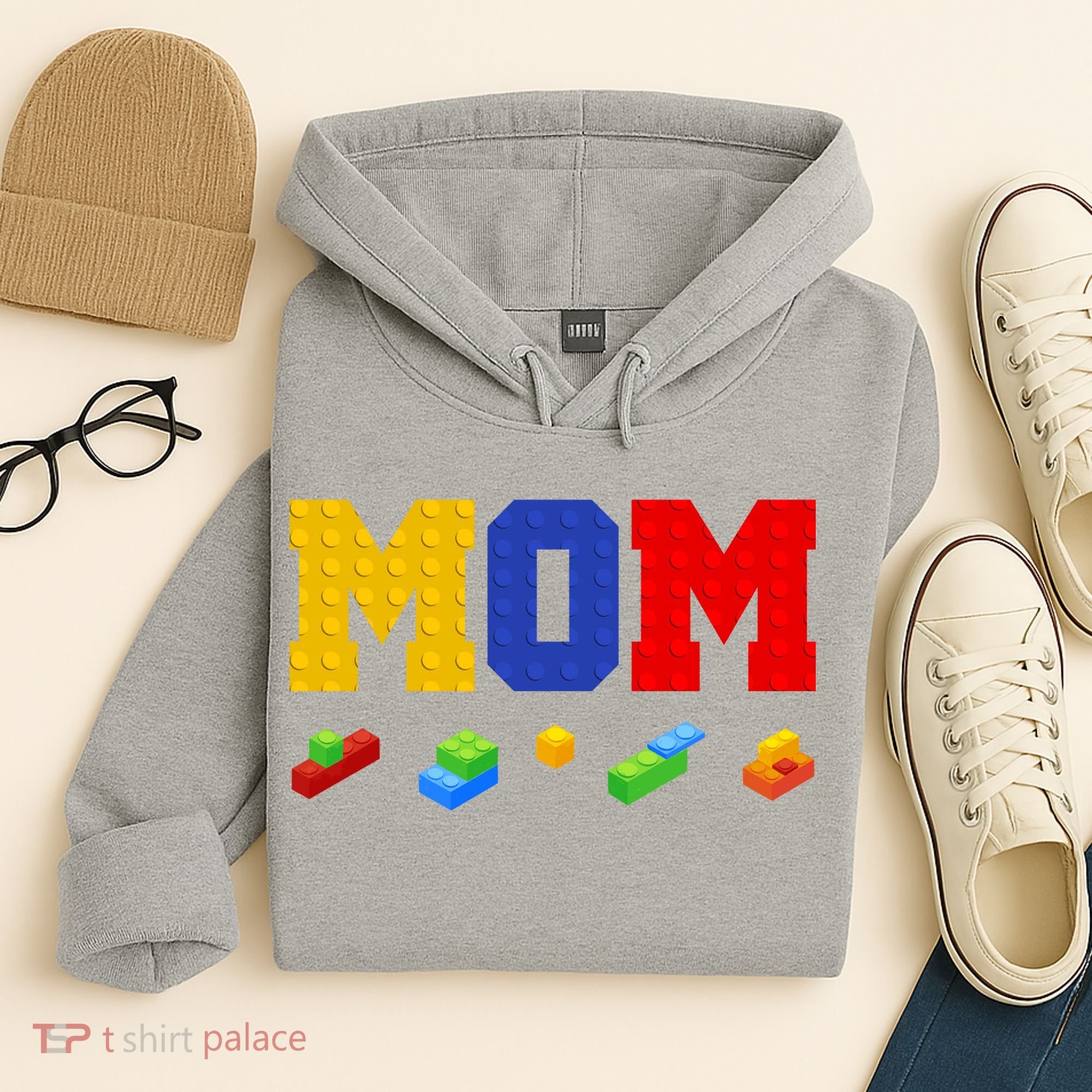 Builder Building Blocks Mom Hoodie