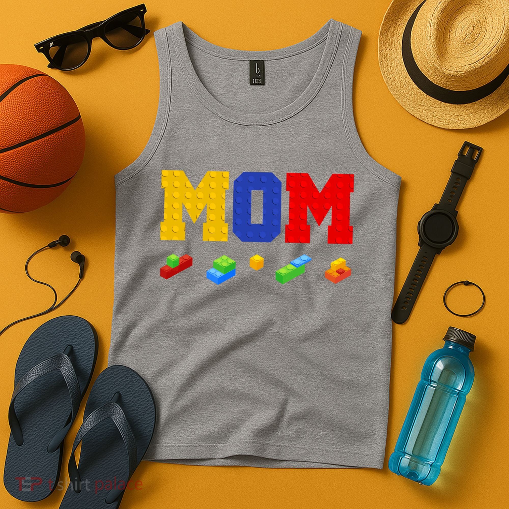 Builder Building Blocks Mom Tank Top