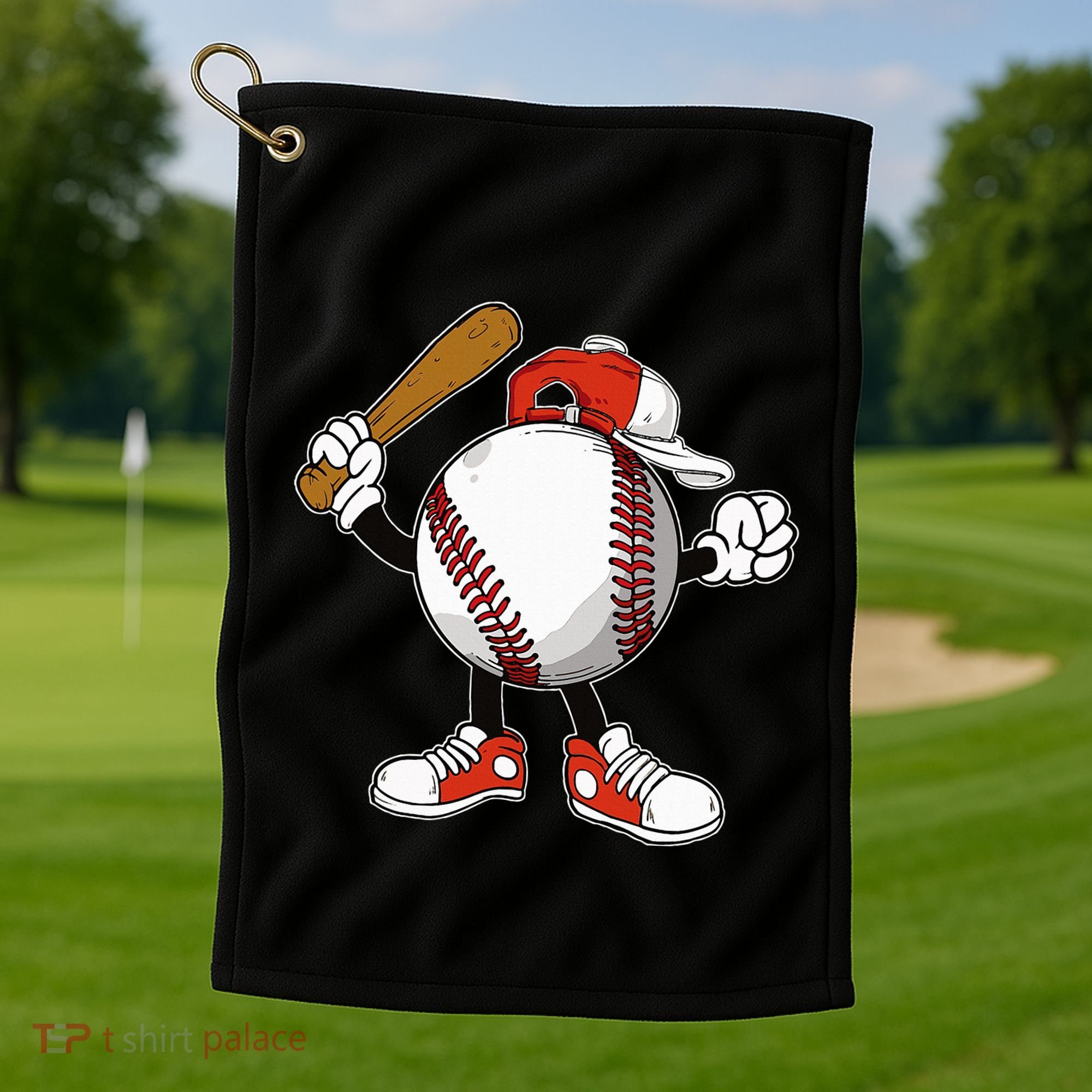 Baseball Boy Golf Towel
