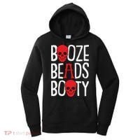 Booze Beads Booty Gasparilla Pirate Festival Jollyroger Gift Women's Hoodie thumb 0