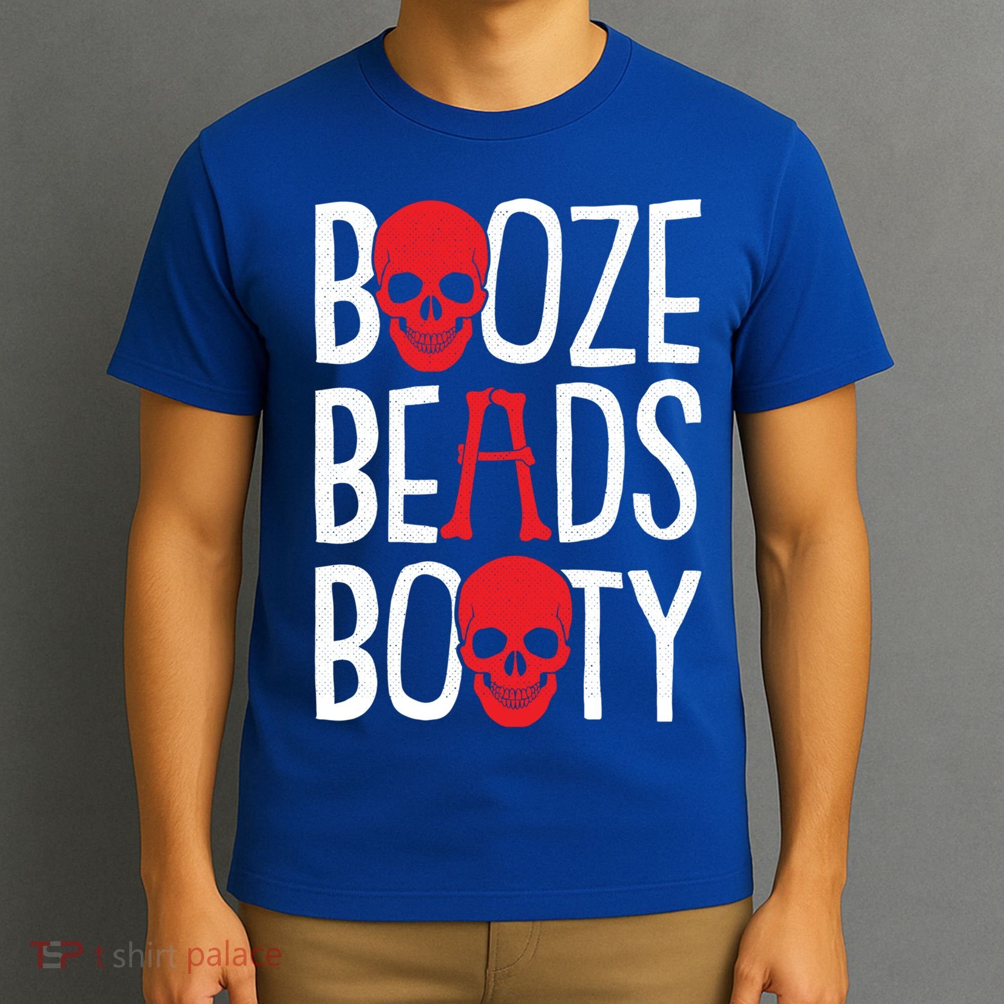 Booze Beads Booty Gasparilla Pirate Festival Jollyroger Gift T-Shirt