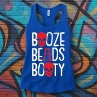 Booze Beads Booty Gasparilla Pirate Festival Jollyroger Gift Women's Tank Top thumb 3