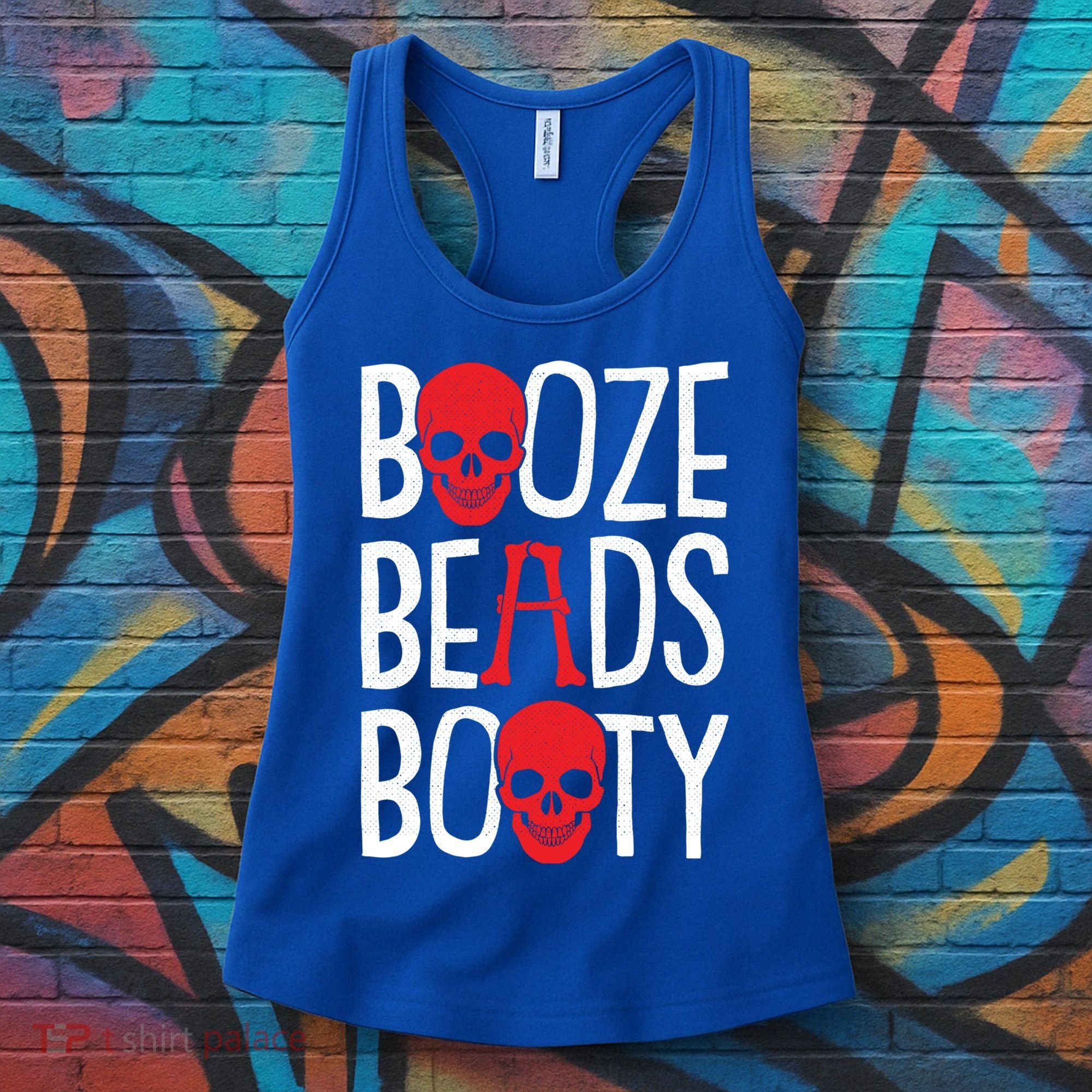 Booze Beads Booty Gasparilla Pirate Festival Jollyroger Gift Women's Tank Top