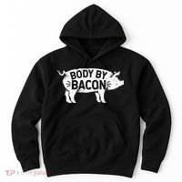 Body By Bacon For Low Carb High Fat Ketogenic Diet Hoodie thumb 0