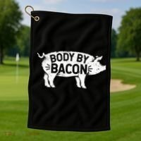 Body By Bacon For Low Carb High Fat Ketogenic Diet Golf Towel thumb 1